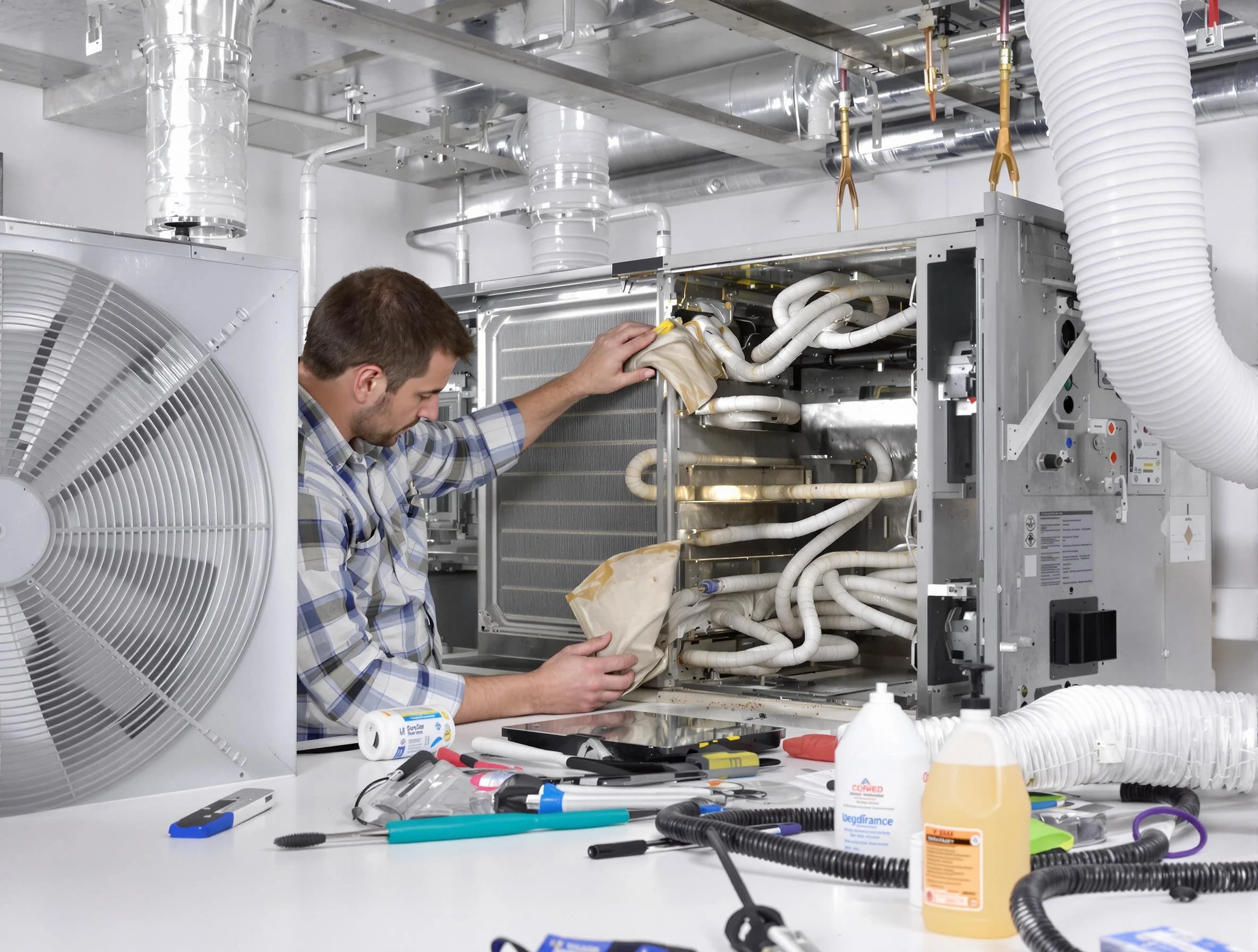 Bethel Acres Air Duct Cleaning specialist performing precision AC coil cleaning in Bethel Acres