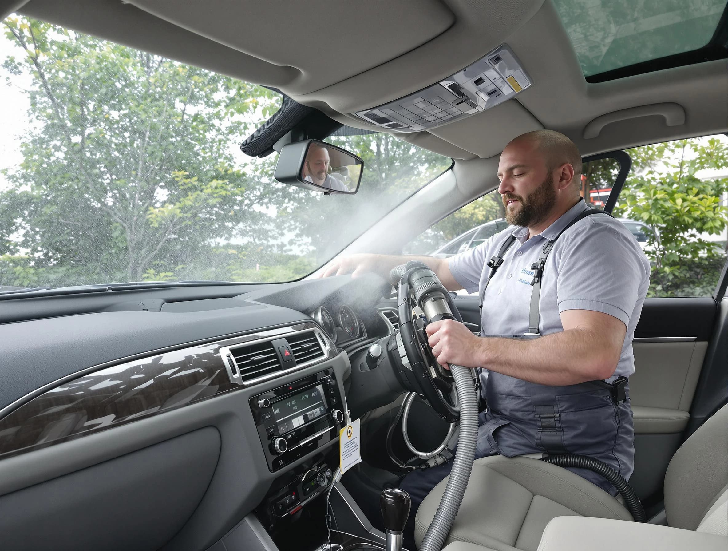 Bethel Acres Air Duct Cleaning specialist performing professional car duct cleaning in Bethel Acres
