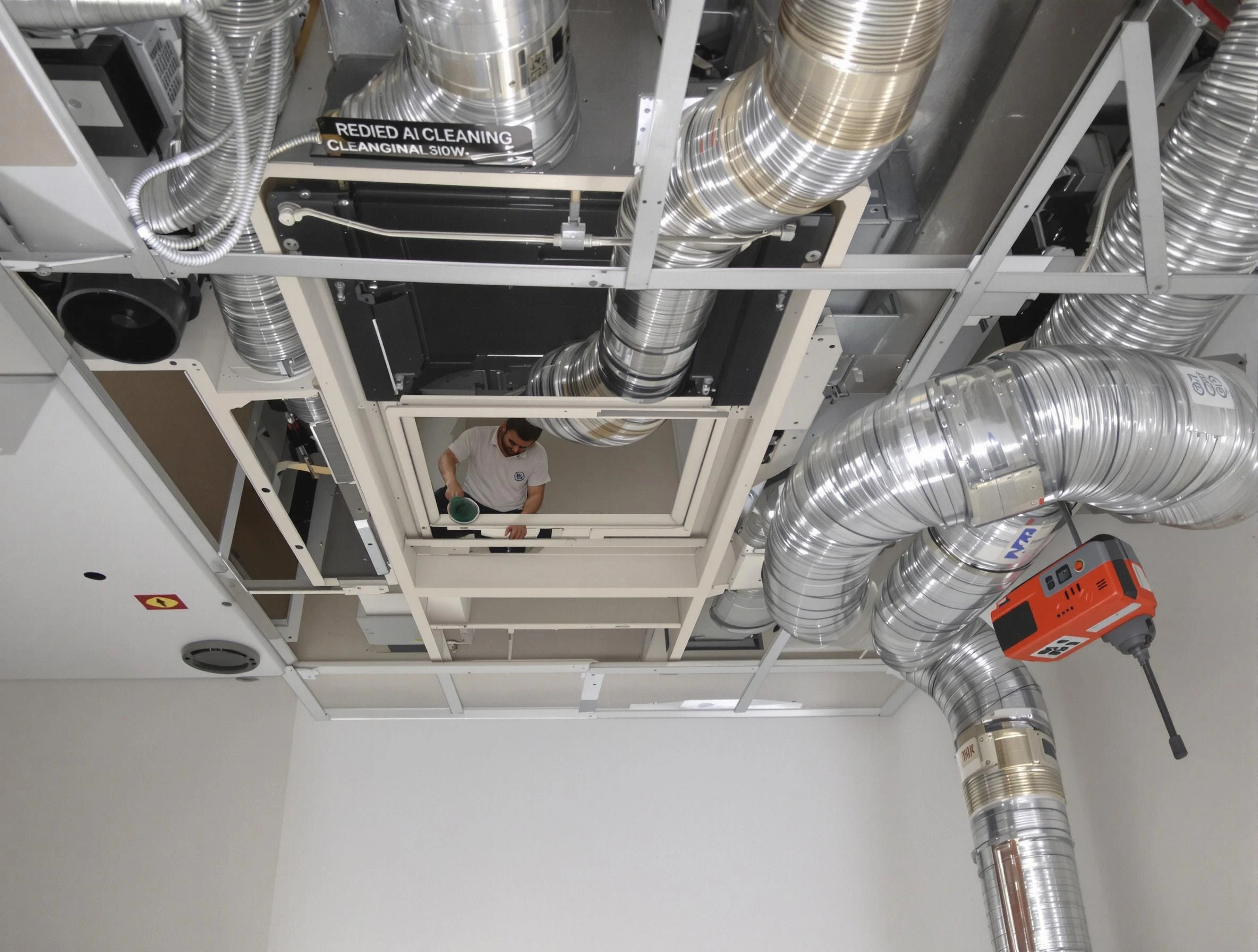 Bethel Acres Air Duct Cleaning technician performing detailed central duct system cleaning in Bethel Acres