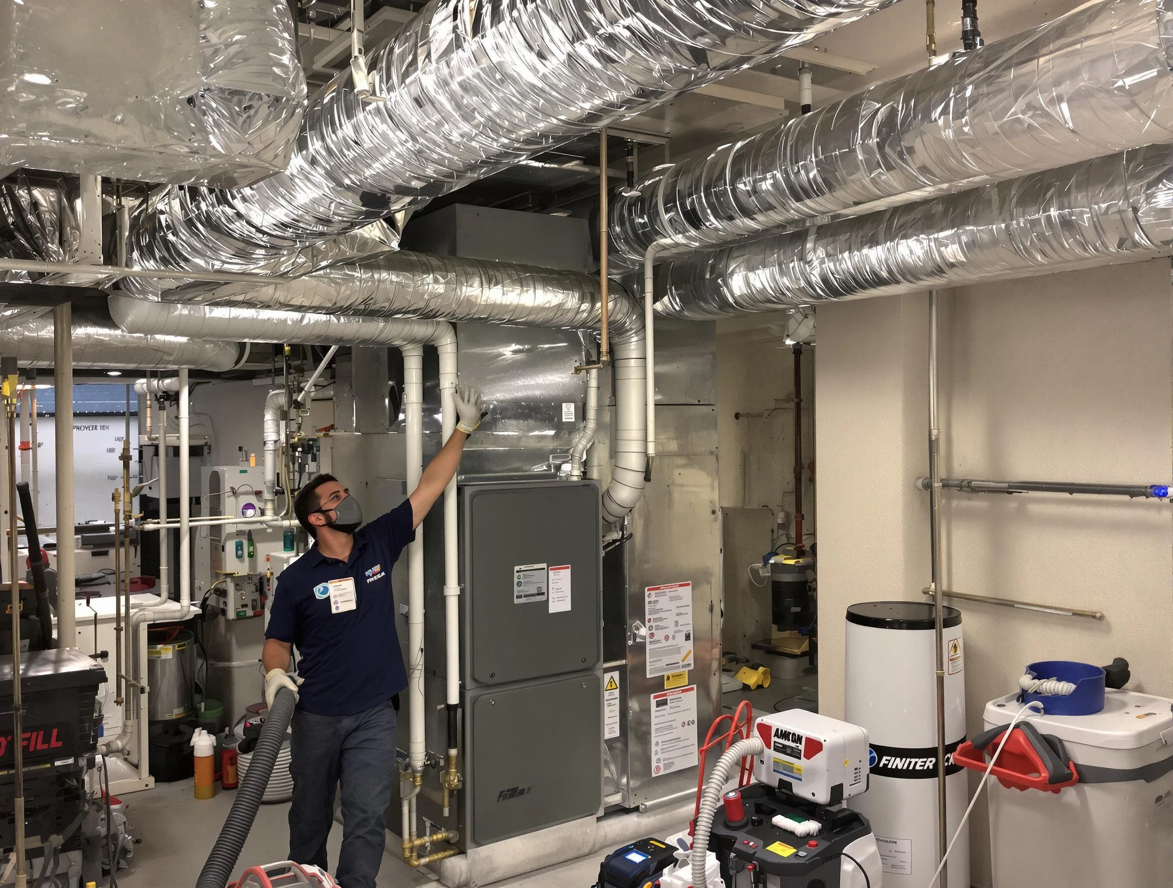 Bethel Acres Air Duct Cleaning specialist performing thorough furnace duct cleaning in a Bethel Acres residence