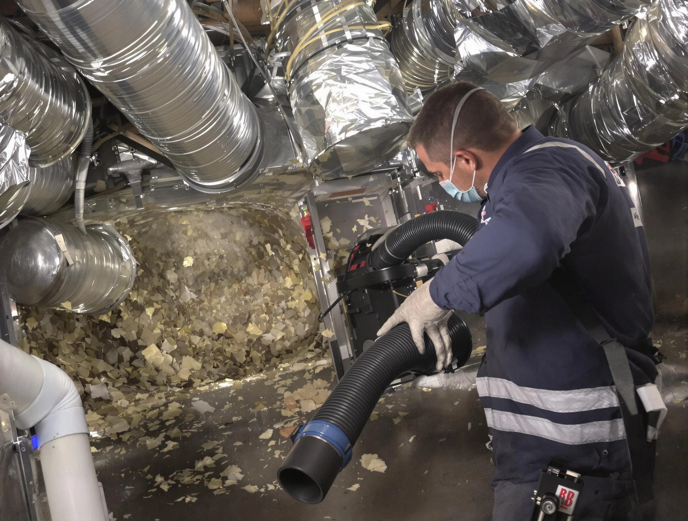 Bethel Acres Air Duct Cleaning specialist operating negative pressure cleaning equipment for thorough duct maintenance in Bethel Acres