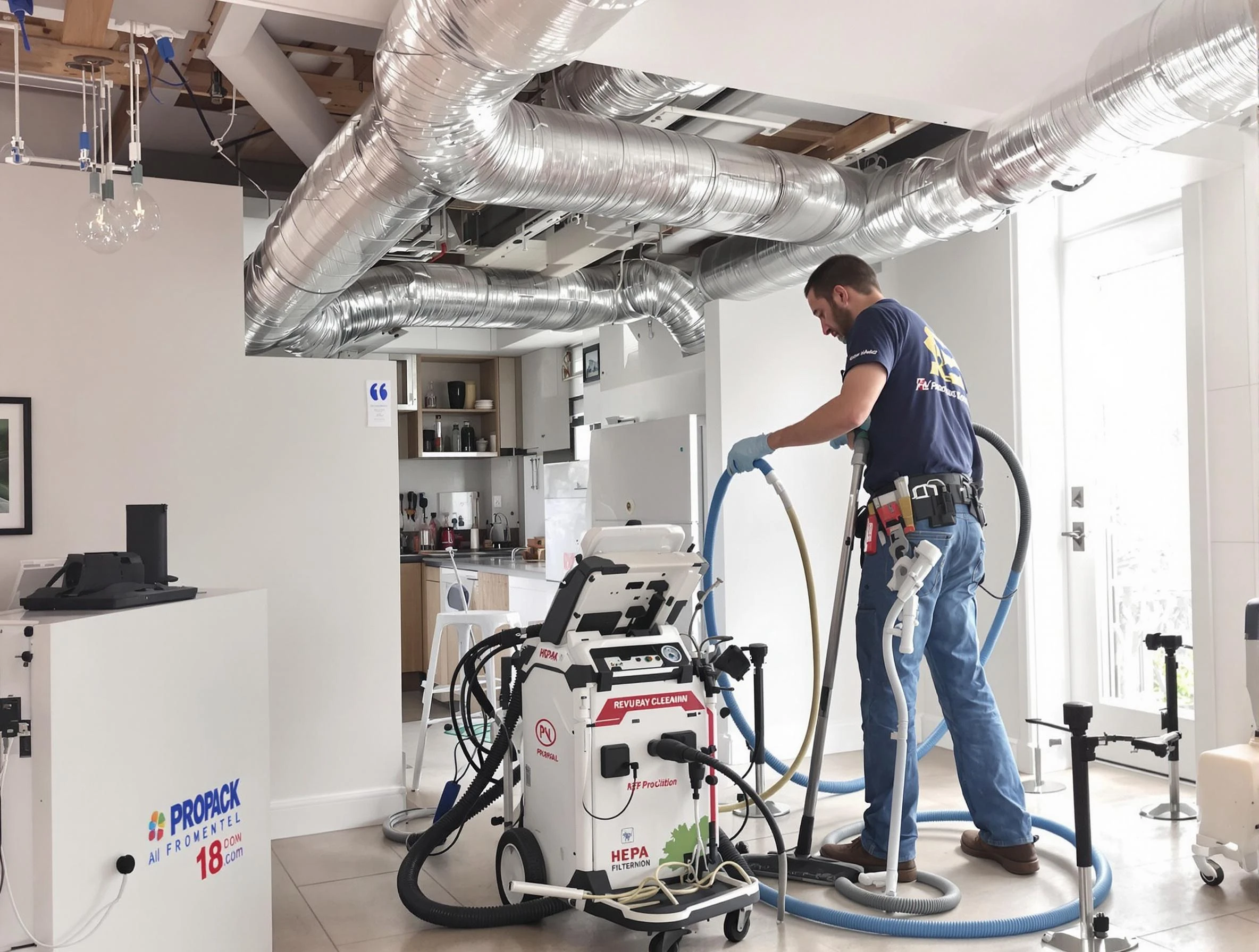 Bethel Acres Air Duct Cleaning technician performing advanced pure duct cleaning with specialized equipment in Bethel Acres
